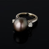 Ring - Black Pearl - Diamonds