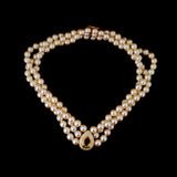 Collier - Perles - Citrine - Diamants