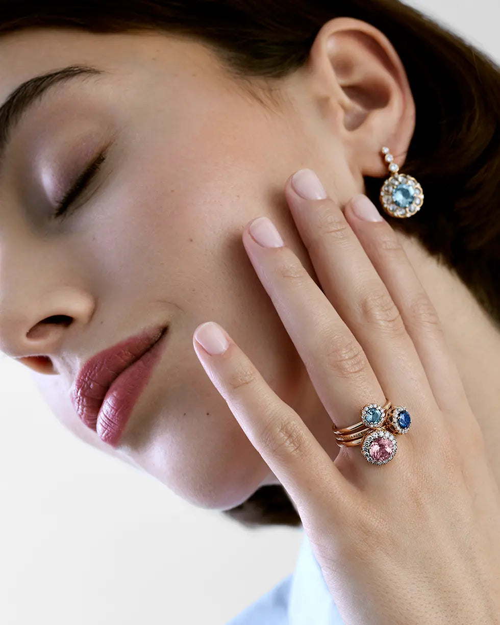 Beirut Ring - Blue Sapphire - Diamonds