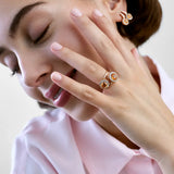 Beirut Earrings - Spessartines - Diamonds