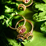 Poppy Ring - Rhodolite