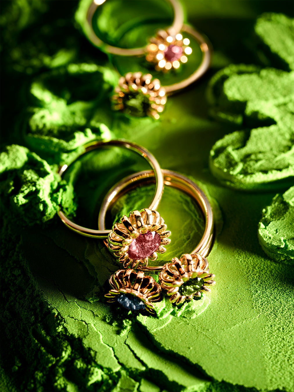 Poppy Ring - Rhodolite