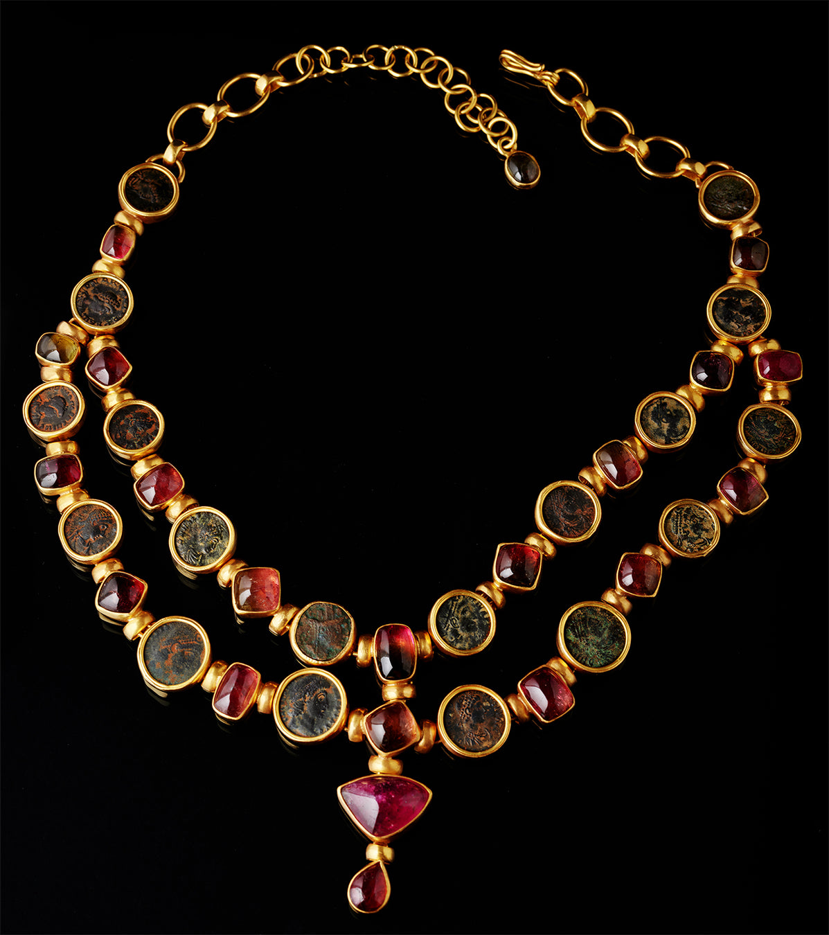 Necklace - Bronzes - Tourmalines