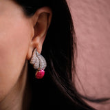 Earrings - Rubies - Diamonds