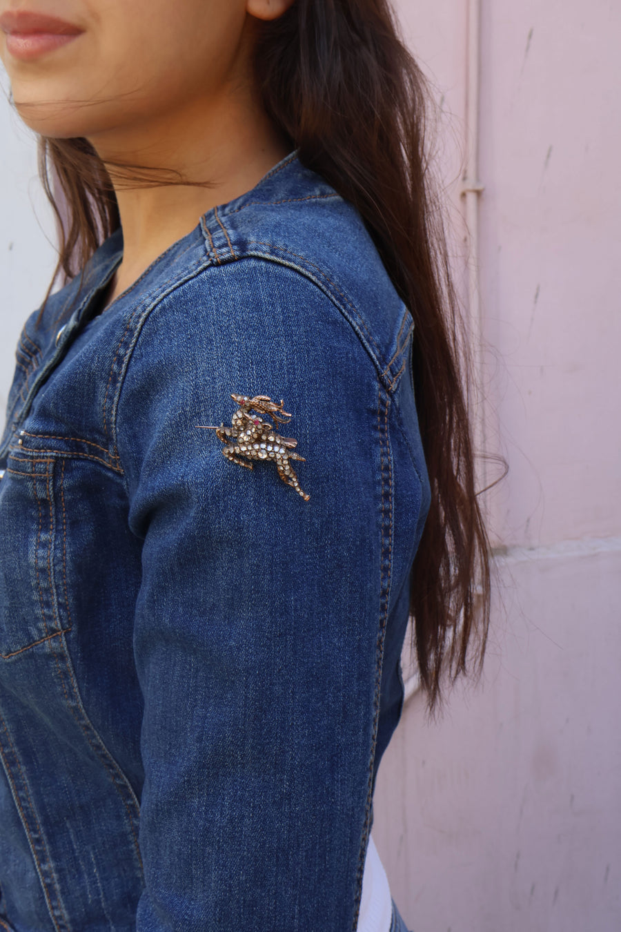 Broche - Diamants - Rubis