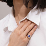 Unique Pinky Ring - Tanzanite - Diamonds