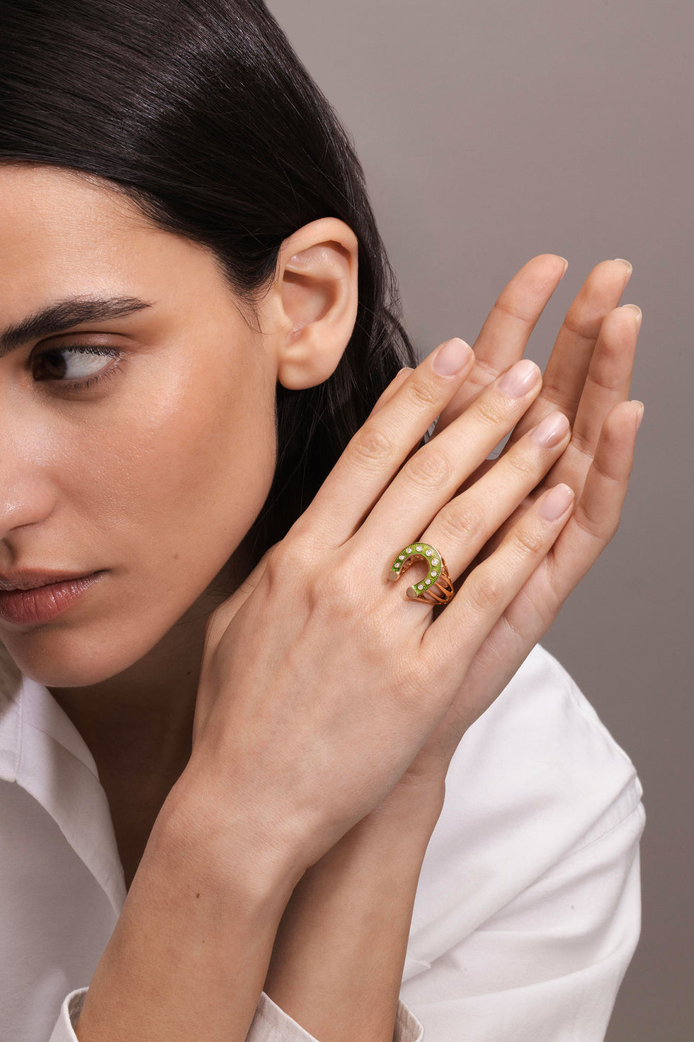 Fortune Kiwi Ring - Diamonds