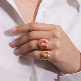 Fortune Red Snapper Ring - Diamonds