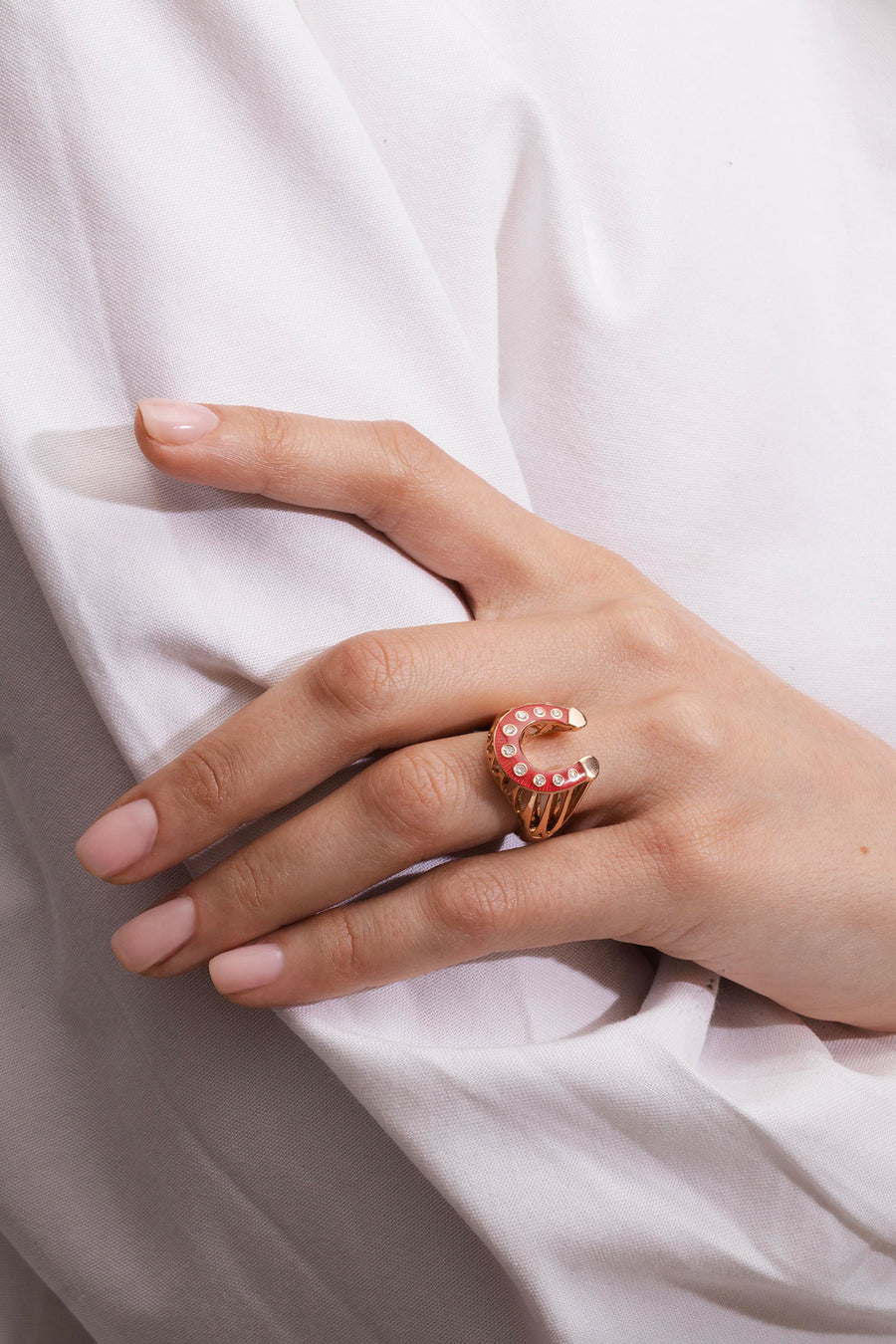 Fortune Red Snapper Ring - Diamonds