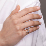 Fortune Ring - Blue Sapphires - Diamonds