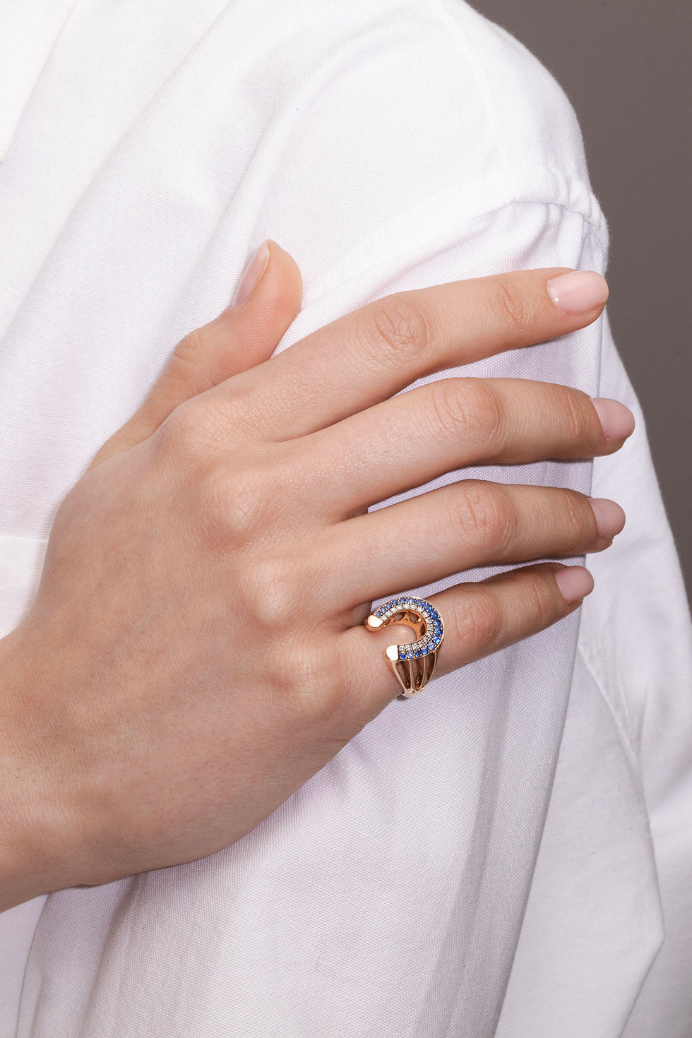 Fortune Ring - Blue Sapphires - Diamonds