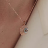 Aura Pendant - Aquamarine - Diamonds