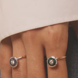 Mina Petrol Ring - Diamonds