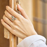 Beirut Rosace Ring - Tsavorites - Diamonds