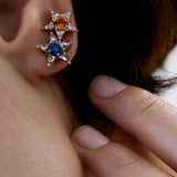 Istanbul Boucle d'oreille - Saphir Bleu - Diamants