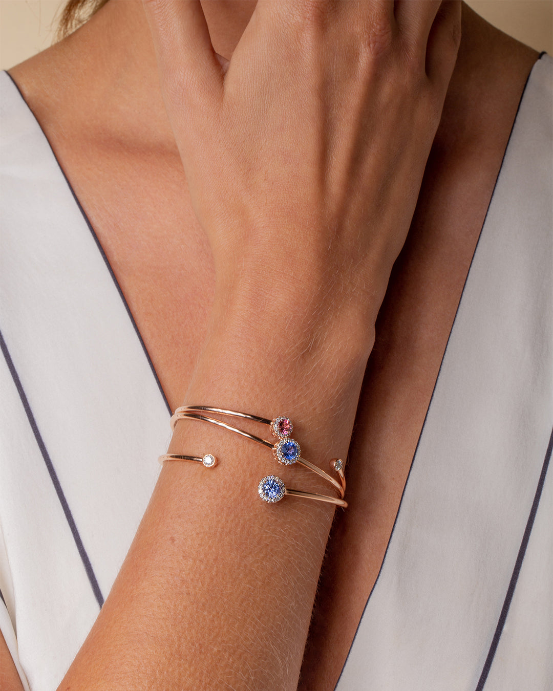 Beirut Bracelet - Blue Sapphire - Diamonds