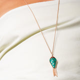 Fish For Love Pendant Green & Ivory - Rubies