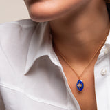 Aïda Bleu Marine Pendentif - diamants