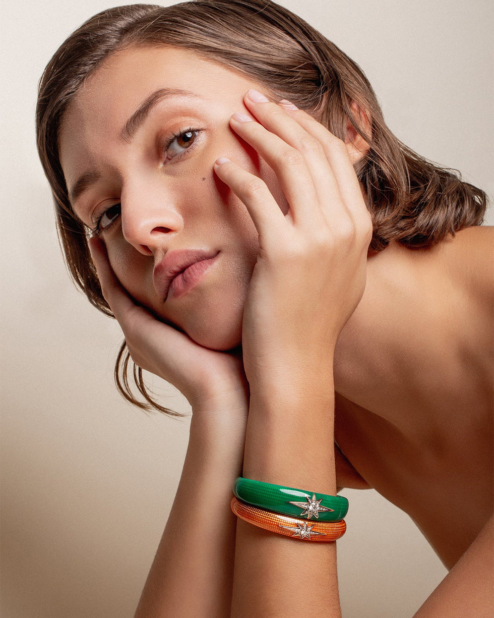 Aïda Green Bracelet - Diamonds