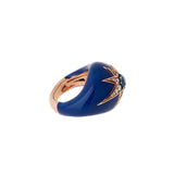 Aïda Bague Bleu Marine - Saphir Bleu - Diamants