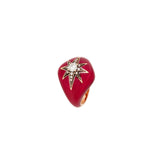 Aïda Raspberry Pinky Ring - Diamonds