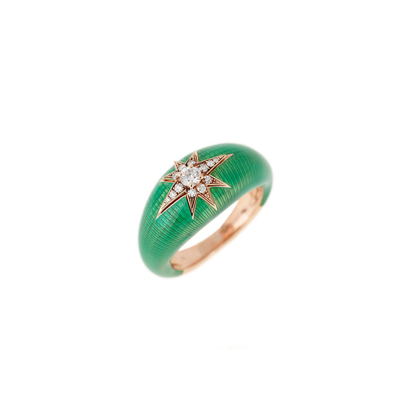 Aïda Green Ring - Diamonds