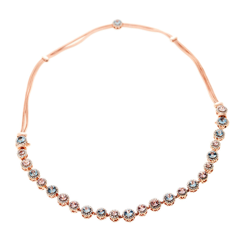 Beirut Necklace / Bracelet - Aquamarines - Morganites - Diamonds