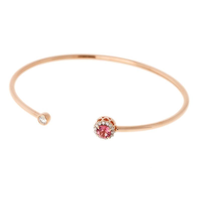 Beirut Bracelet - Tourmaline Rose - Diamants