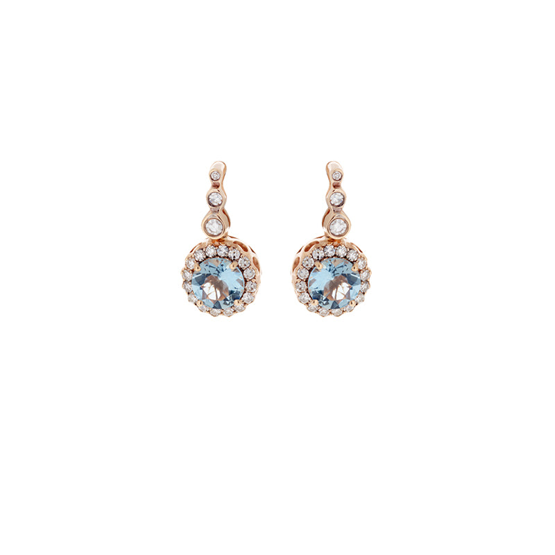 Beirut Earrings - Aquamarines - Diamonds