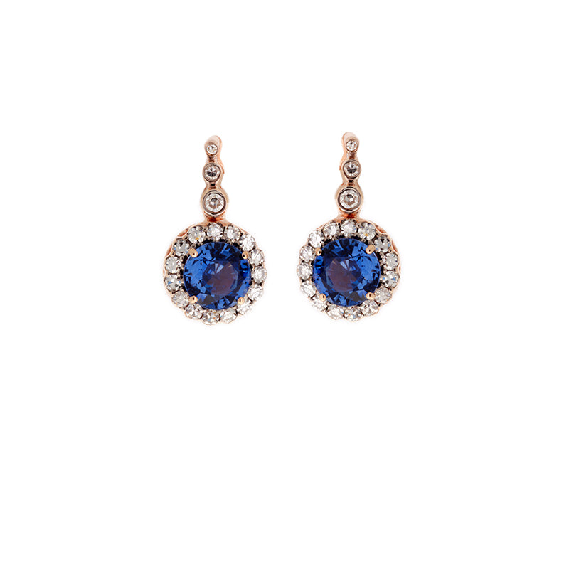 Beirut Boucles d'oreilles - Saphirs bleus - Diamants