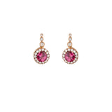 Beirut Earrings - Rhodolites - Diamonds