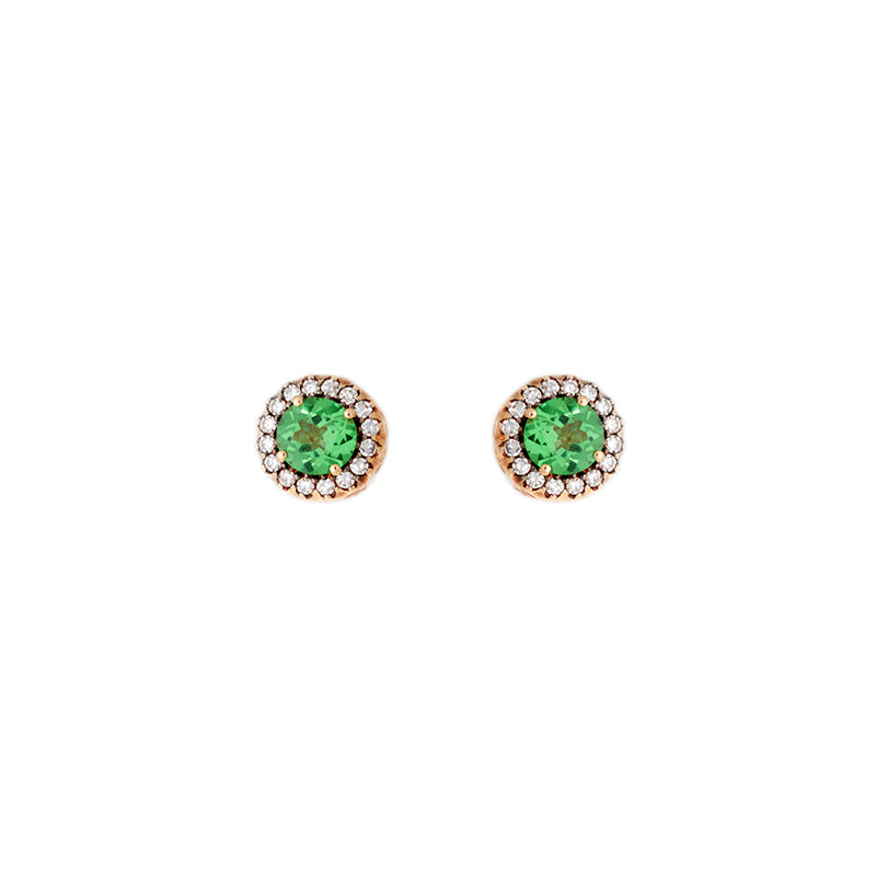 Beirut Earrings - Tsavorites - Diamonds