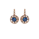 Beirut Rosace Earrings - Blue Sapphires - Diamonds