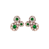 Beirut Rosace Earrings - Tsavorites - Diamonds