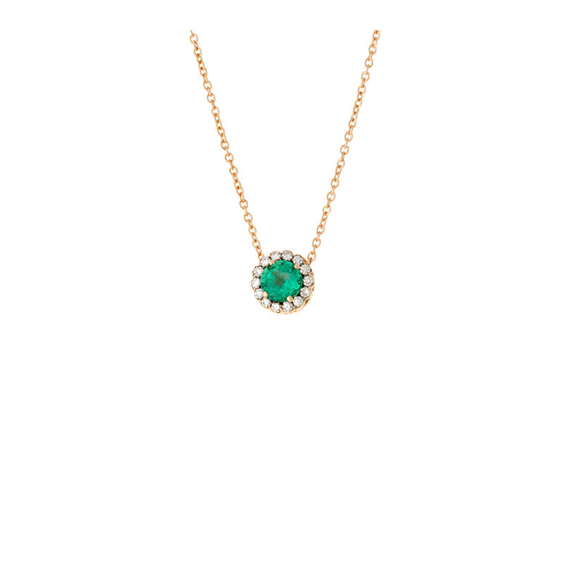 Beirut Pendant - Emerald - Diamonds
