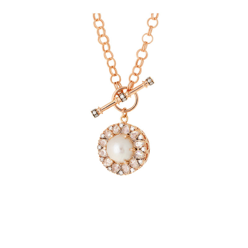 Beirut Rosace Collier - Perle - Diamants