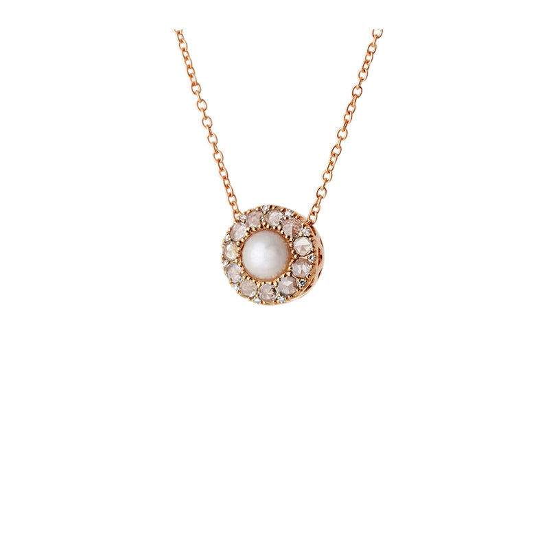Beirut Rosace Pendant - Pearl - Diamonds