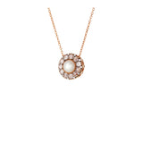 Beirut Rosace Pendant - Pearl - Diamonds