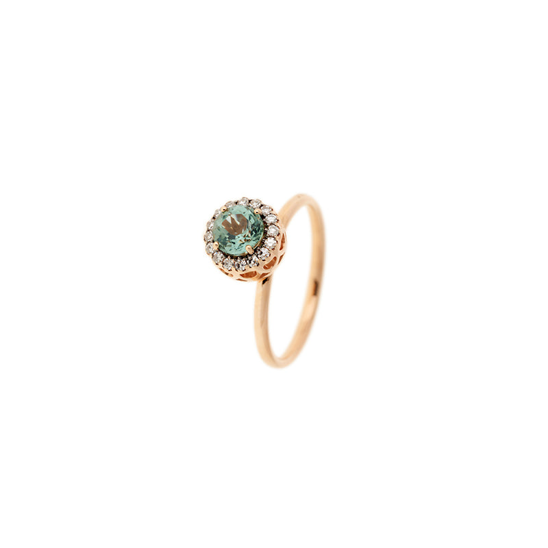 Beirut Ring - Mint Green Tourmaline - Diamonds