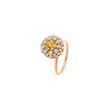Beirut Rosace Ring - Yellow Sapphire - Diamonds