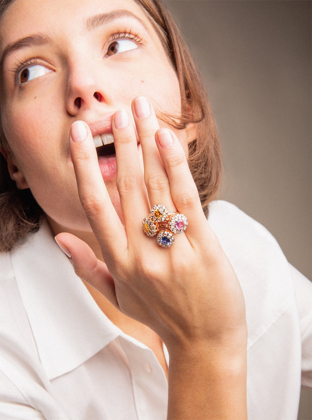 Beirut Rosace Ring - Spessartine - Diamonds