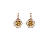 Beirut Rosace Earrings - Yellow Sapphires - Diamonds