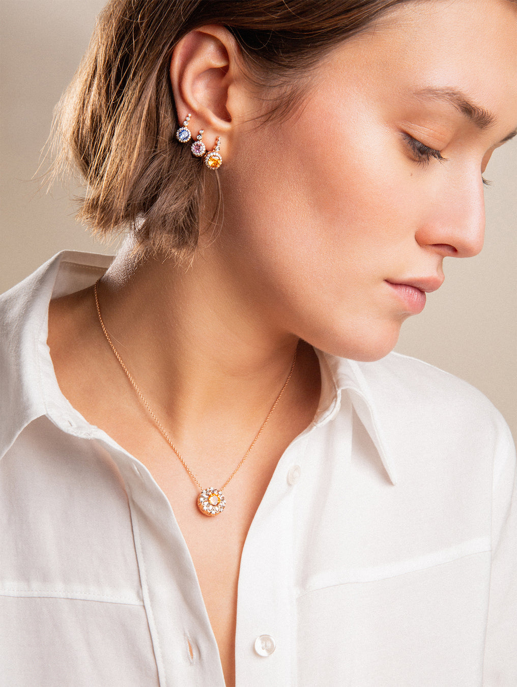Beirut Boucles d'oreilles - Saphirs bleus - Diamants