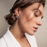 Rose de France Earrings - Diamonds