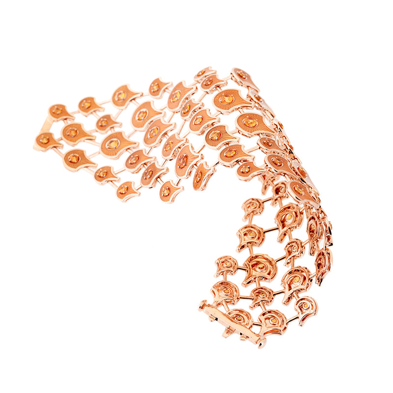 Unique Fish For Love Scales Orange Bracelet - Spessartines