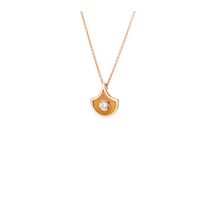 Fish For Love Scale Orange Pendant - Diamond