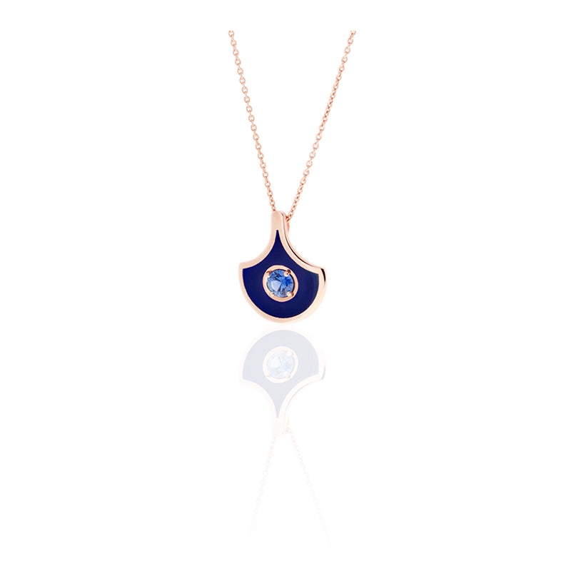 Fish For Love Scale Navy Blue Pendant - Blue Sapphire
