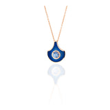 Fish For Love Scale Navy Blue Pendant - Blue sapphire