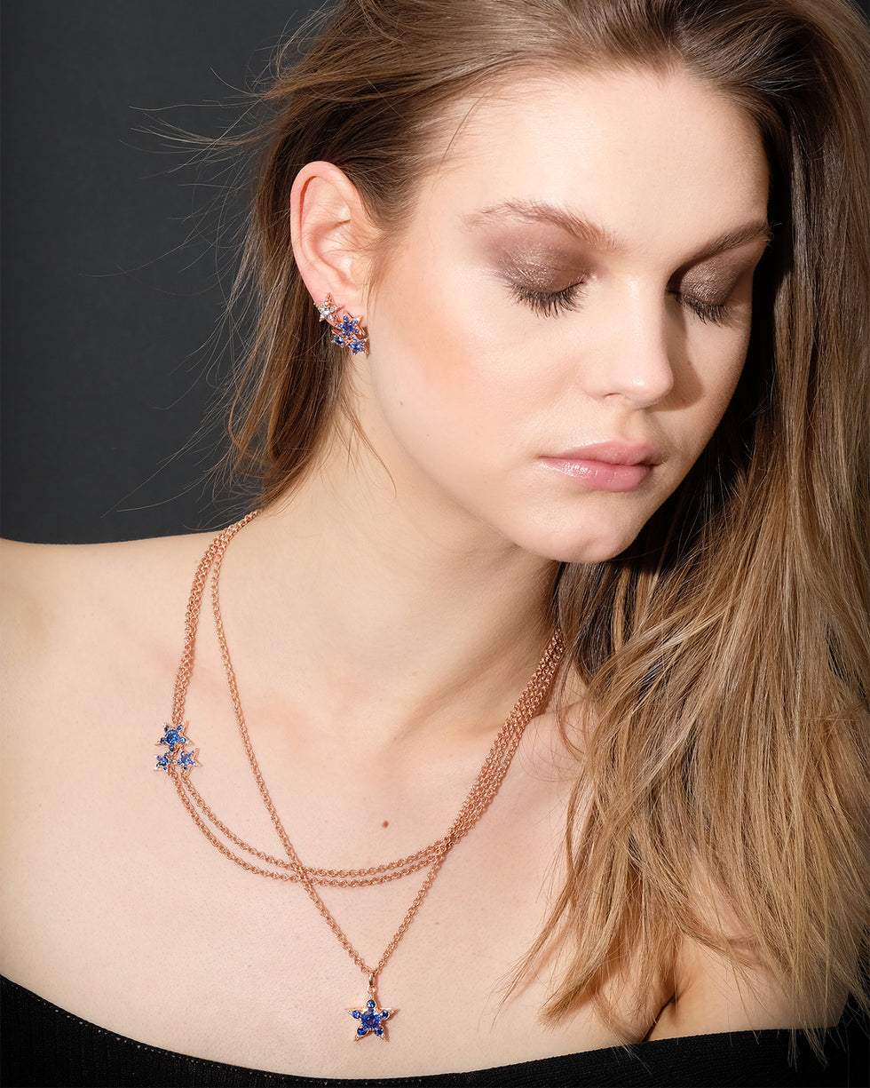 Istanbul Necklace - Blue Sapphires - Diamonds