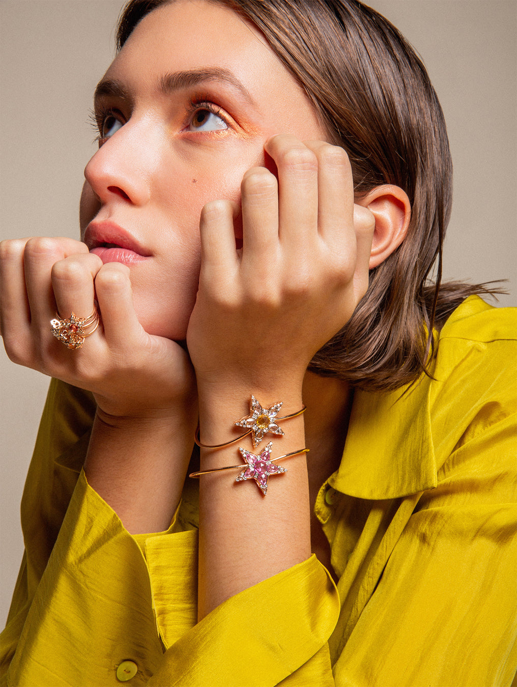 Istanbul Ring - Spessartine  - Diamonds